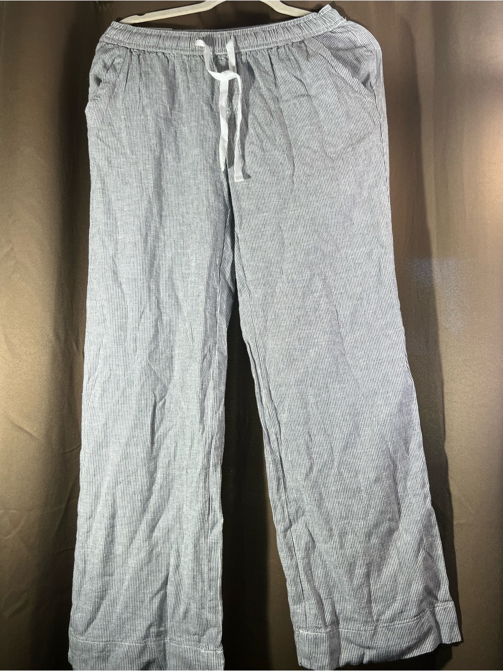 Briggs New York Gray Pinstripe Drawstring Lounge Pants